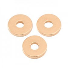 DQ metal disc bead 6x1mm Rosegold